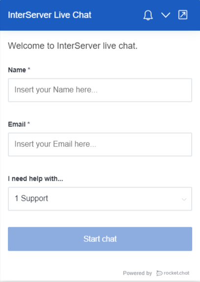 Live Chat interserver